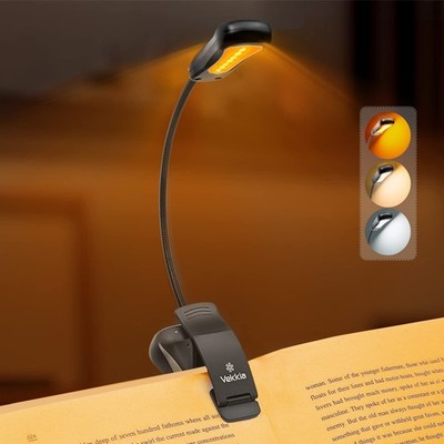 Uminolite Rechargeable Amber Book Light Clip On Lights For Reading In Bed 3 Brig