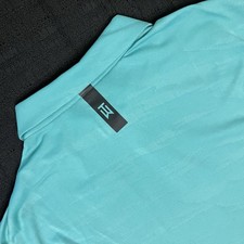 Nike Golf Tiger Woods ADV Tiger Stripe Camo Polo DA3075 392 Washed Teal Sz S