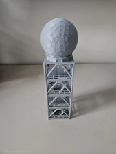 N Scale 1:160 Radar Dome/Radome Tower for Model Train Environment