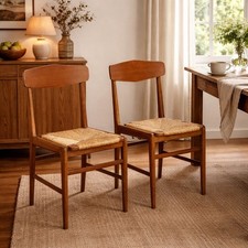 Sedie Vintage Faggio Curvato Seduta in Corda Italia Design Anni 50 Originali
