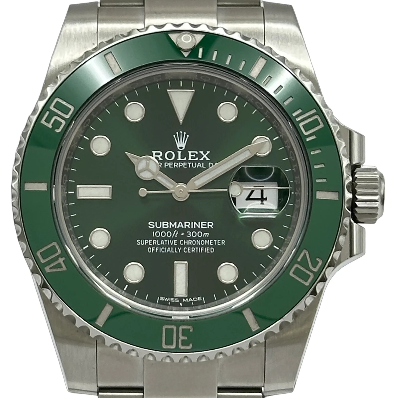 Rolex Submariner 116610LV Green Stainless Steel Automatic Men's Watch Used