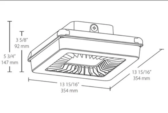 PRT42W 42W RAB LIGHTING LED PORTO Garage Light, No Photocell, 5000K (Cool) - Image 2 of 4