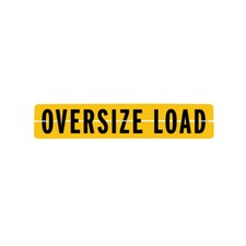 VULCAN Hinged Aluminum Oversize Load Sign for Escort Vehicles - 12" x 60"