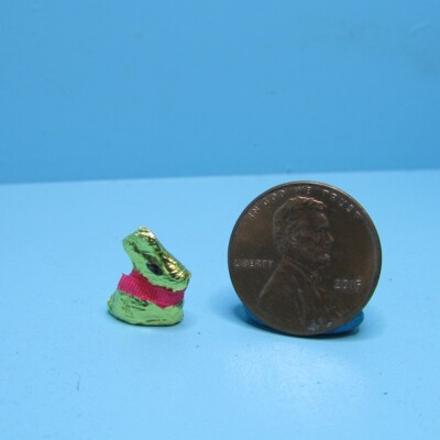 Dollhouse Miniature Gold Foil Wrapped Swiss Chocolate Bunny CLD6135