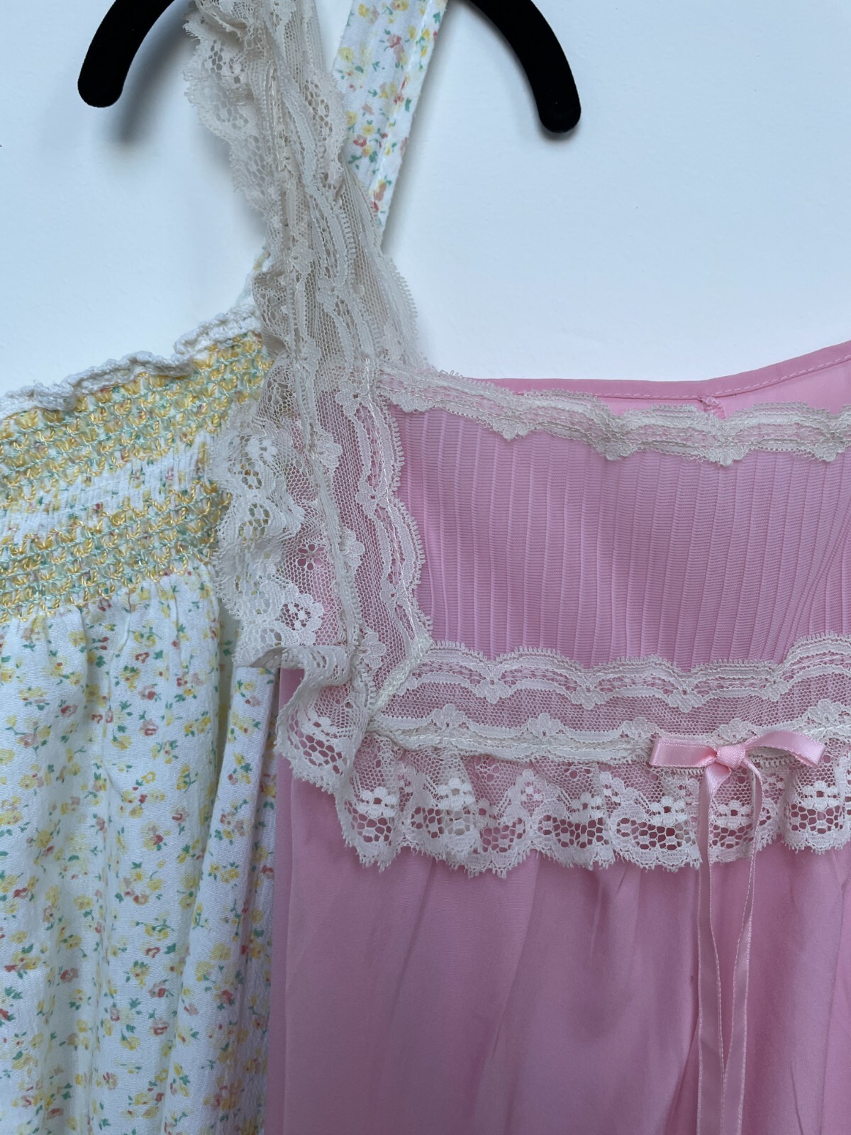 Vintage Embroidered Lace Nightie Slip Nightdress Cotton Nylon Bundle x