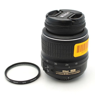 Nikon DX AF-S NIKKOR 18-55mm f/3.5-5.6 G II ED Zoom Lens W/ 52mm UV Filter