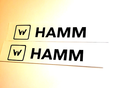 HAMM Decals Stickers Gloss black 18'' Vibratory Drum Roller Replacement FAST USA