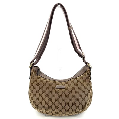GUCCI Shoulder Bag GG Canvas 181092 Brown Authentic | eBay