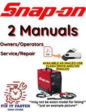SNAP-ON TIG250GAS TIG WELDER OPERATORS SERVICE OWNERS MANUAL PDF ON USB