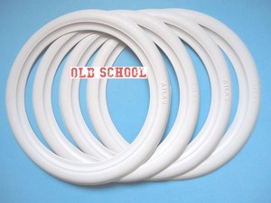 4x 13 /"blanco pared neumáticos Adornos Whitewall Ford Vauxhall