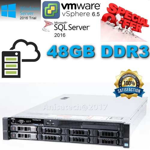 Dell PowerEdge R720 2x Xeon E5-2650 v2 2.60GHz 48GB DDR3 H710 8x Genuine CADDIES