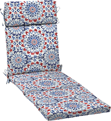 #ad Weather Proof Clark Blue Chaise Cushion 21quot;x72quot; Fade Resistant Patio Comfort $107.99