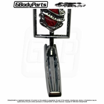 87-88 Cutlass Supreme 442 Header Panel Stand Up Hood Ornament