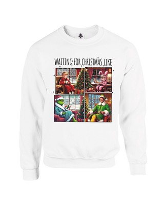 Waiting for Christmas like... Pullover Erwachsene Sweatshirt, Kevin Elf, Xmas Festlich
