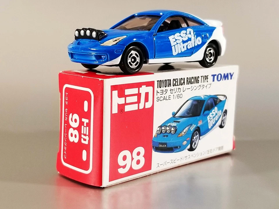 TOMY Tomica Toyota Celica Racing Type w/ Decal Sheet / #98-96 / Opening Doors - Image 3 of 4