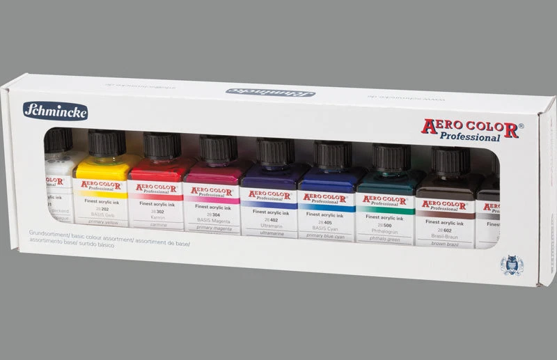 Kit de maquillaje 9 colores aerógrafo primario Aero Color 28 ml (81108)