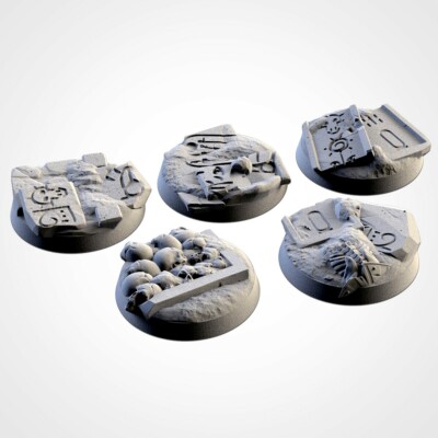 Armies of the Sand : 32mm Round bases  Tomb Royalty Proxy 3D Resin Printed