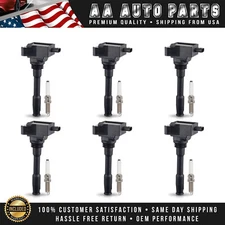 6X Ignition Coil and 6X Iridium Spark Plug for 2018-2023 Lincoln Ford Edge