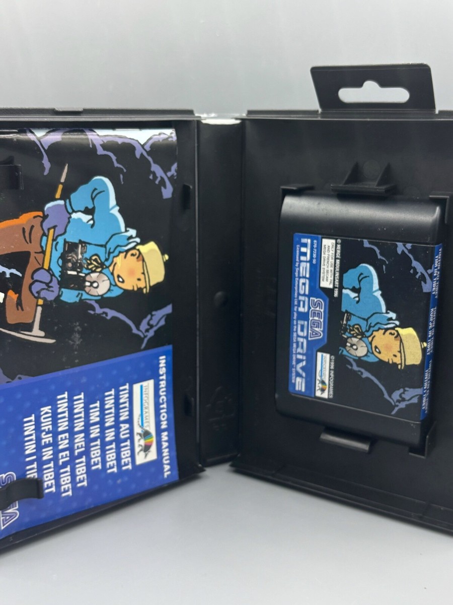 Boîte Seule Du Jeu Tintin Au Tibet Sega Megadrive - Version PAL, Boîte Seulement, état Correct