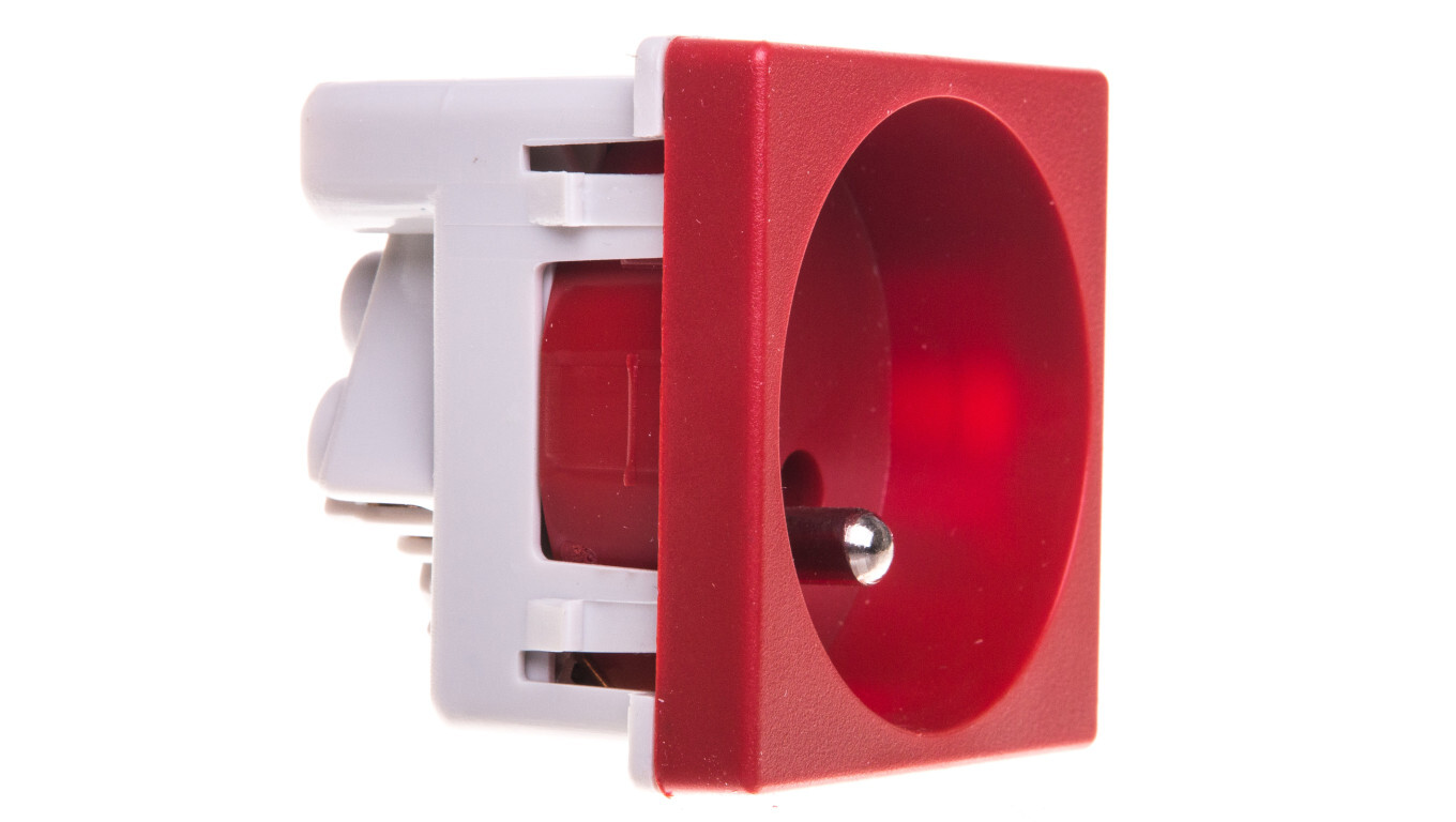Simon Connect Single K45 socket w / u 16A IP20 red K02 / /T2UK