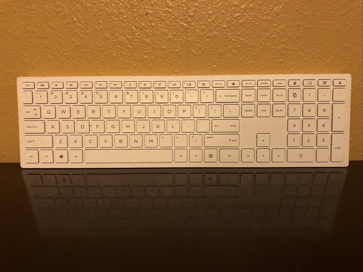 HP TPC-C002K 928924-001 Wireless Keyboard No USB Receiver- White