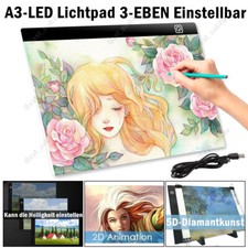 A3 LED Zeichenbrett Dimmbarer Leuchtbrett USB...