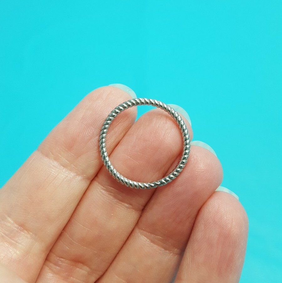 Authentic HSN Silver Tone Twisted Design Thin Sta… - image 2