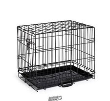 Economy One-Door Dog Crate Extra Small Black Deep Pan Prevents Leaks 19"Lx15"H