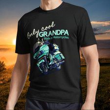 New item Only cool Grandpa, Ride a motorcycle Logo T-Shirt Funny Size S to 5XL