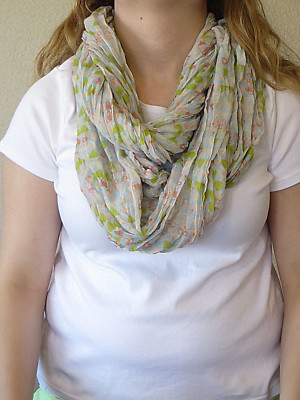 Scarf Infinity Target Brand Blue Multi-Color Soft Pastel Women's OS New