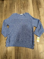 Charter Club Women's Blue Cowl Neck Sweater Size M