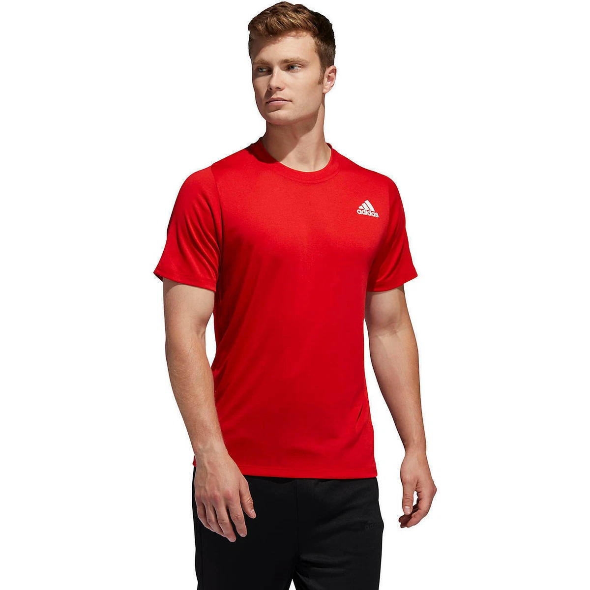Adidas FL4628 Menu0026#039;s Dark Red Polyester Short Sleeve T-Shirt Size  Medium AC102 | eBay