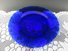 Vintage Duralex France Cobalt Blue Glass 7" Plate (2 available)