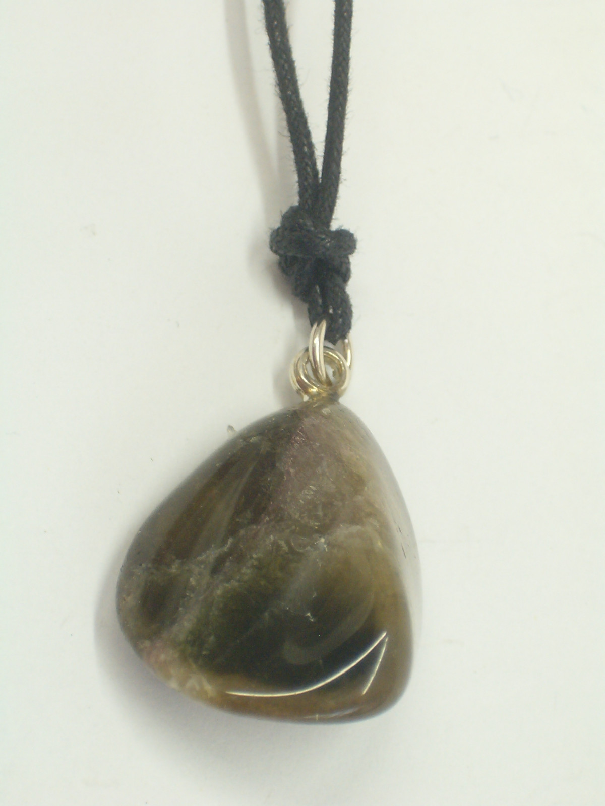 Pendentif en Argent 925 Avec Oeuf Pierre Dure Naturel - Et Ras-Du-Cou