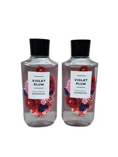 Bath & Body Works Violet Plum Shower Gel Wash 10 oz  - x2 - New/untested