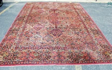 ANTIQUE EARLY KARASTAN KIRMAN MULTI_COLOR PANEL PATTERN #717 RUG CARPET 8'8"X12'