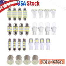 28 Pcs LED Car Bulb Kit Auto Interior Lights For Vehicle Indoor Map Dome Trunk