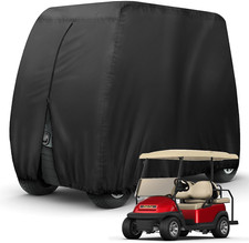 Golf Cart Cover 4 Passenger Heavy Duty, 420D Waterproof Golf Cart Covers Extende
