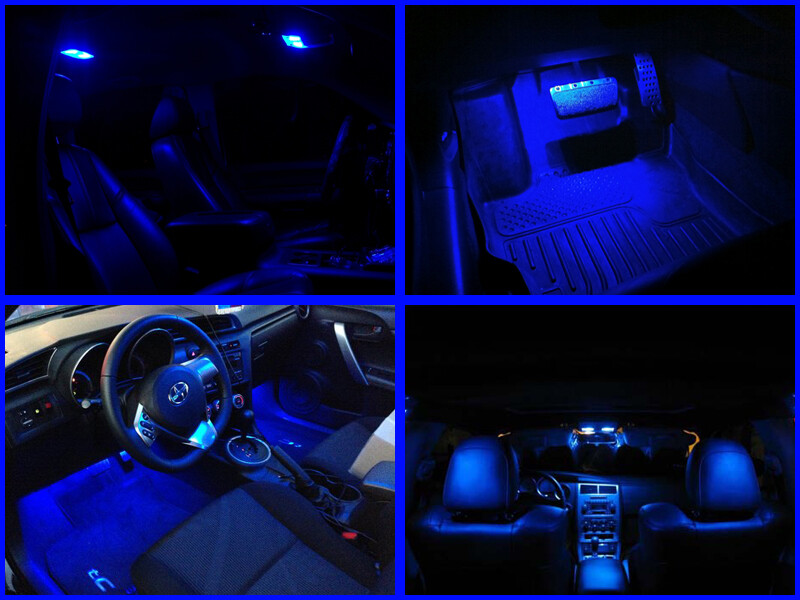 Blue LED Interior Light Kit + License Plate Bulbs For 2005-2015 Nissan Xterra
