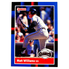 Matt Williams 1988 Donruss Rookie Card #628 MLB San Francisco Giants. rookie card picture