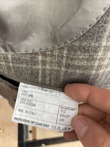 Hawes & Curtis 1913 (42R) Wool Check Tweed Sport Coat Summer Jacket Italian - Picture 17 of 18