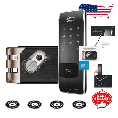 Automatic Locking Digital Rim Lock - Slim, Keyless Design with Emergency Support