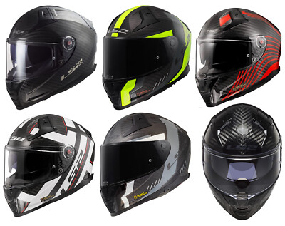 LS2 FF811 VECTOR II CARBON FIBRE ECE22.06 DUAL VISOR  FULL FACE MOTORBIKE HELMET