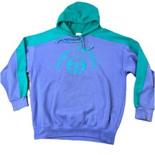 Sergio Tacchini Mens Hoodie Large Italy Sweatshirt Pullover