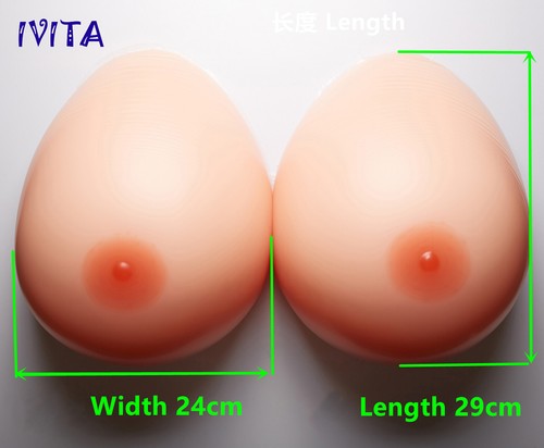 IVITA 11XL bis 26XL Träne Silikon Brustformen super große Tasse gefälschte Boobs - Bild 26 von 27