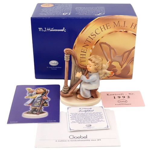 SELTENE Hummel 2096/B "Himmlischer Harfenist" Figur 4" Echtheitszertifikat & Box - Bild 2 von 23
