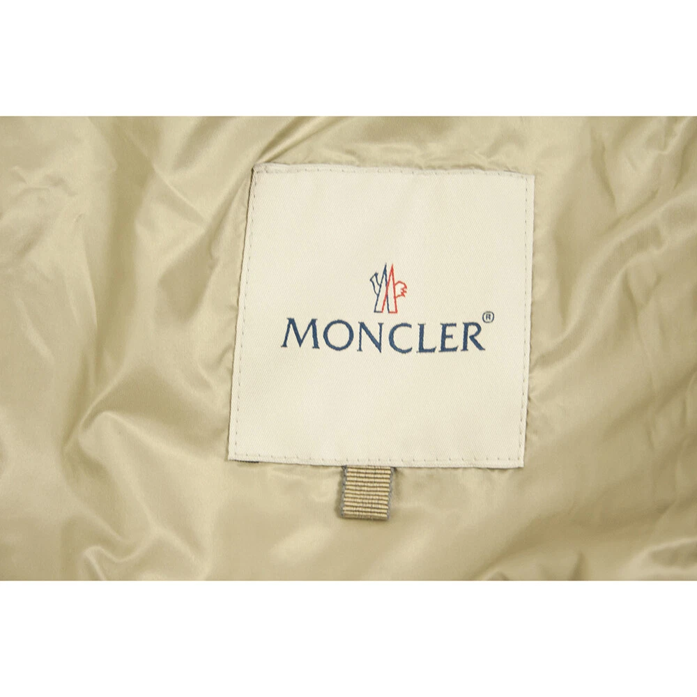 MONCLER Yukari Giubbotto beige impermeabile leggero giacca asimmetrica cappuccio rimovibile 1