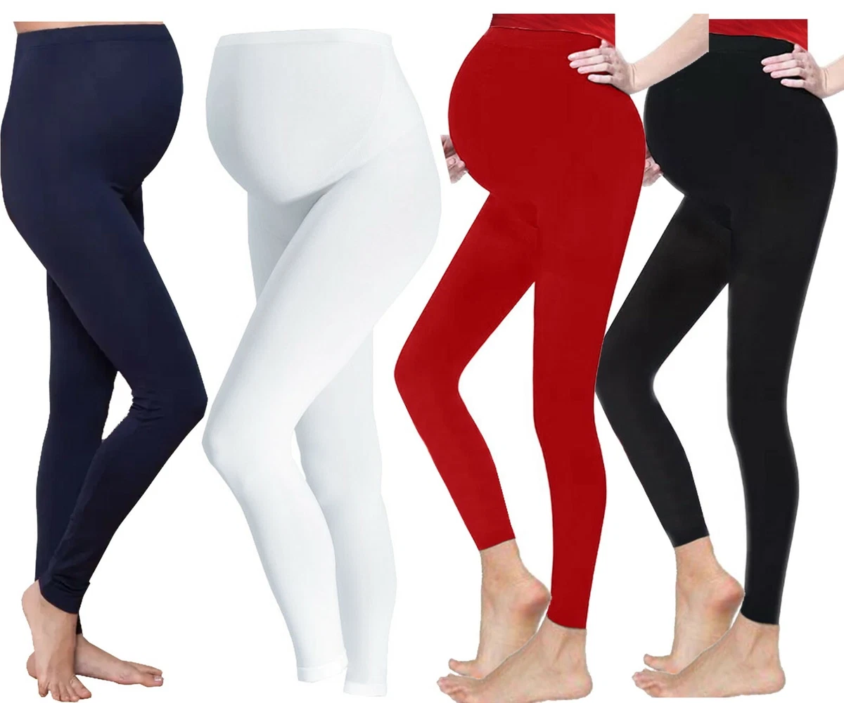 Womens Thick Comfortable Maternity Cotton Leggings Full Ankle Length  PREGNANCY