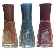 Sally Hansen Insta Dri Nail Polish Lot Of 3  Prismatic Shine - Multiple Colors