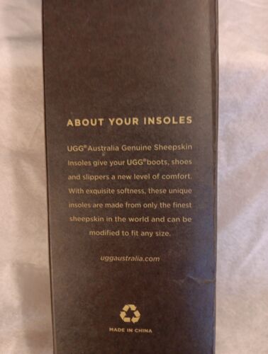 UGG Australia Beige Genuine Sheepskin Insoles Size 10 New In Box - Picture 2 of 5